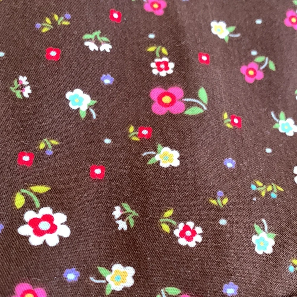 GAP Brown Floral Twirl Dress 4 EUC Beautiful! Lined